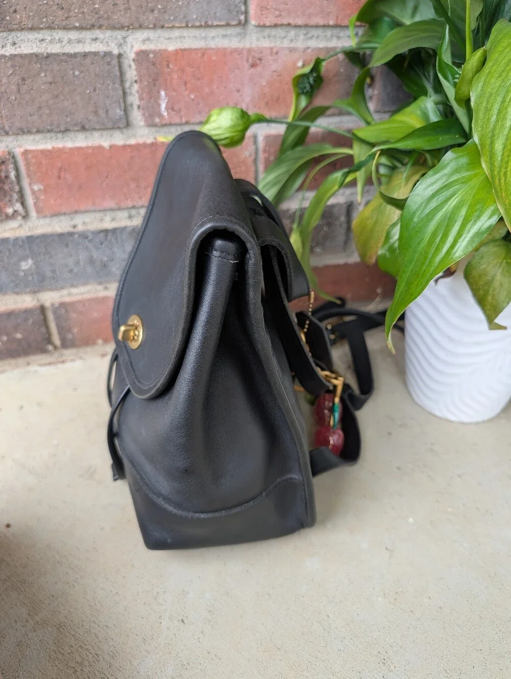 🖤 Vintage 90's Coach #9960 Adjustable Unisex Smooth Leather Mini Backpack, 🖤